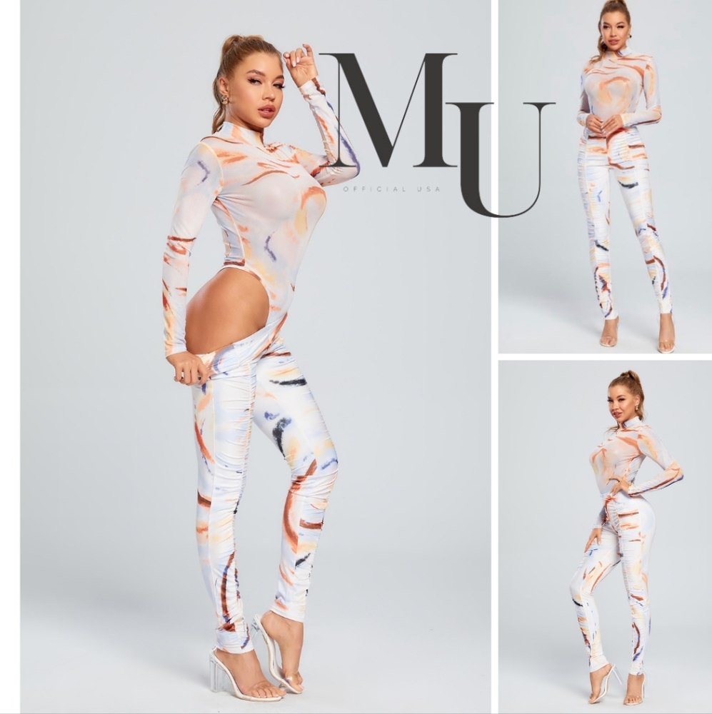 🤎Baddie Barbie Marble Print 2-Piece Set🩵